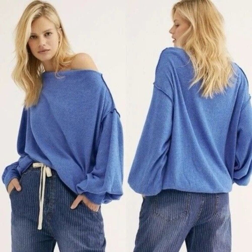 Free People We The Free Main Squeeze Hacci Sweatshirt Sweater Oversized M L  XL